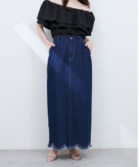 【ナチュラルクチュール/natural couture】の裾フリンジスカラップデニムスカート 人気、トレンドファッション・服の通販 founy(ファニー) ファッション Fashion レディースファッション WOMEN スカート Skirt デニムスカート Denim Skirts 2025年 2025 2025春夏・S/S Ss,Spring/Summer,2025 おすすめ Recommend サンダル Sandals シンプル Simple スカラップ Scalloped スニーカー Sneakers デニム Denim フェミニン Feminine フリンジ Fringe ポケット Pocket ロング Long エレガント 上品 Elegant 定番 Standard |ID:prp329100004517956