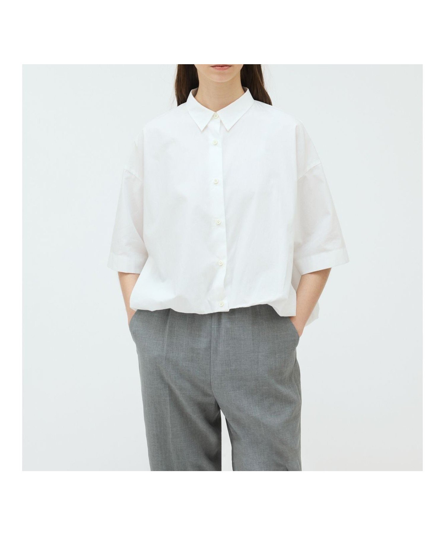 【マーコート/MARcourt】のmizuiro ind ハーフスリーブバルーンシャツ 人気、トレンドファッション・服の通販 founy(ファニー) 　ファッション　Fashion　レディースファッション　WOMEN　トップス・カットソー　Tops/Tshirt　シャツ/ブラウス　Shirts/Blouses　シンプル　Simple　バルーン　Balloon　フロント　Front　ベーシック　Basic　ポケット　Pocket　レギュラー　Regular　夏　Summer　無地　Plain Color　 other-1|ID: prp329100004517987 ipo3291000000031963834