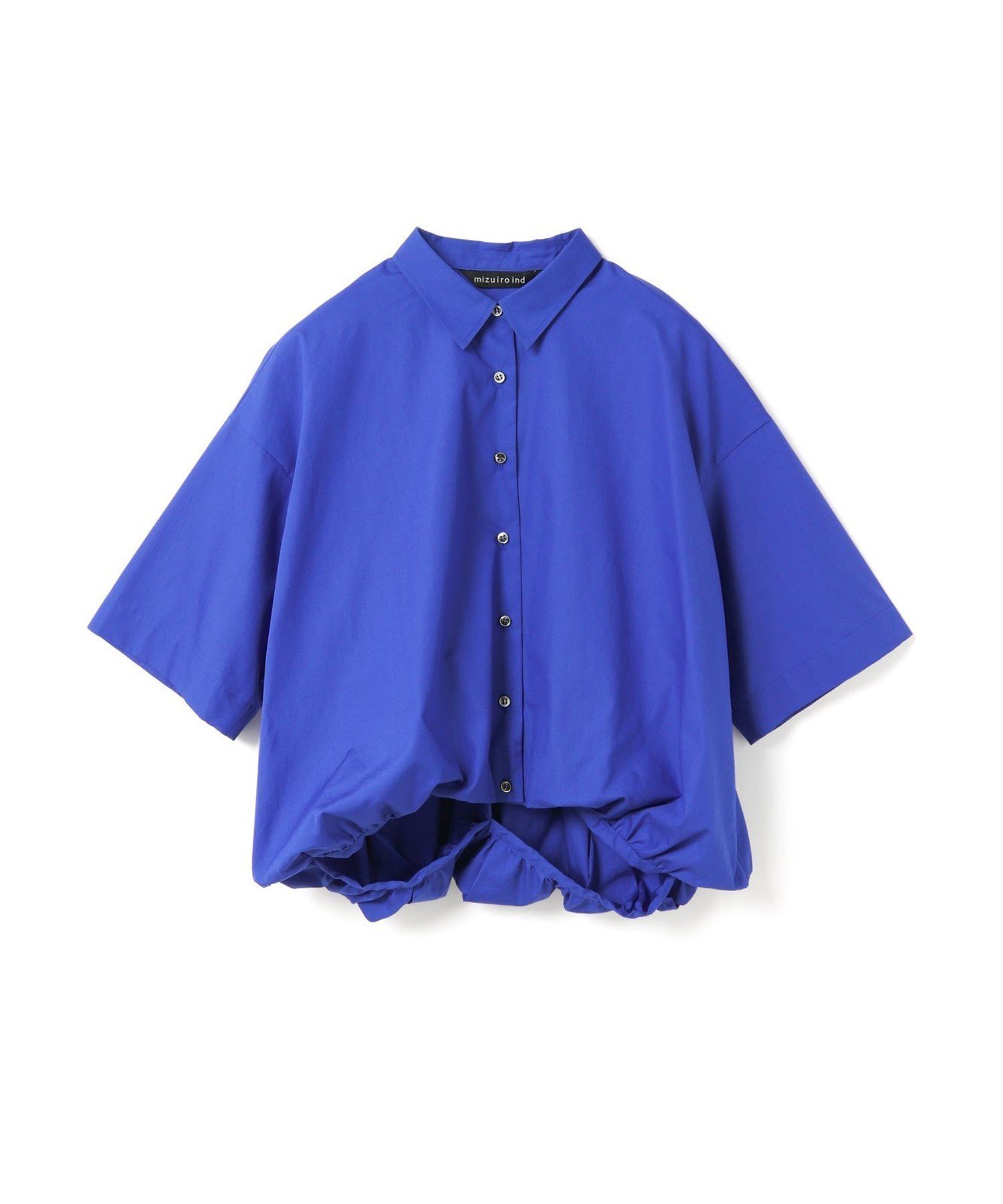 【マーコート/MARcourt】のmizuiro ind ハーフスリーブバルーンシャツ インテリア・キッズ・メンズ・レディースファッション・服の通販 founy(ファニー) 　ファッション　Fashion　レディースファッション　WOMEN　トップス・カットソー　Tops/Tshirt　シャツ/ブラウス　Shirts/Blouses　シンプル　Simple　バルーン　Balloon　フロント　Front　ベーシック　Basic　ポケット　Pocket　レギュラー　Regular　夏　Summer　無地　Plain Color　ブルー|ID: prp329100004517987 ipo3291000000031963838