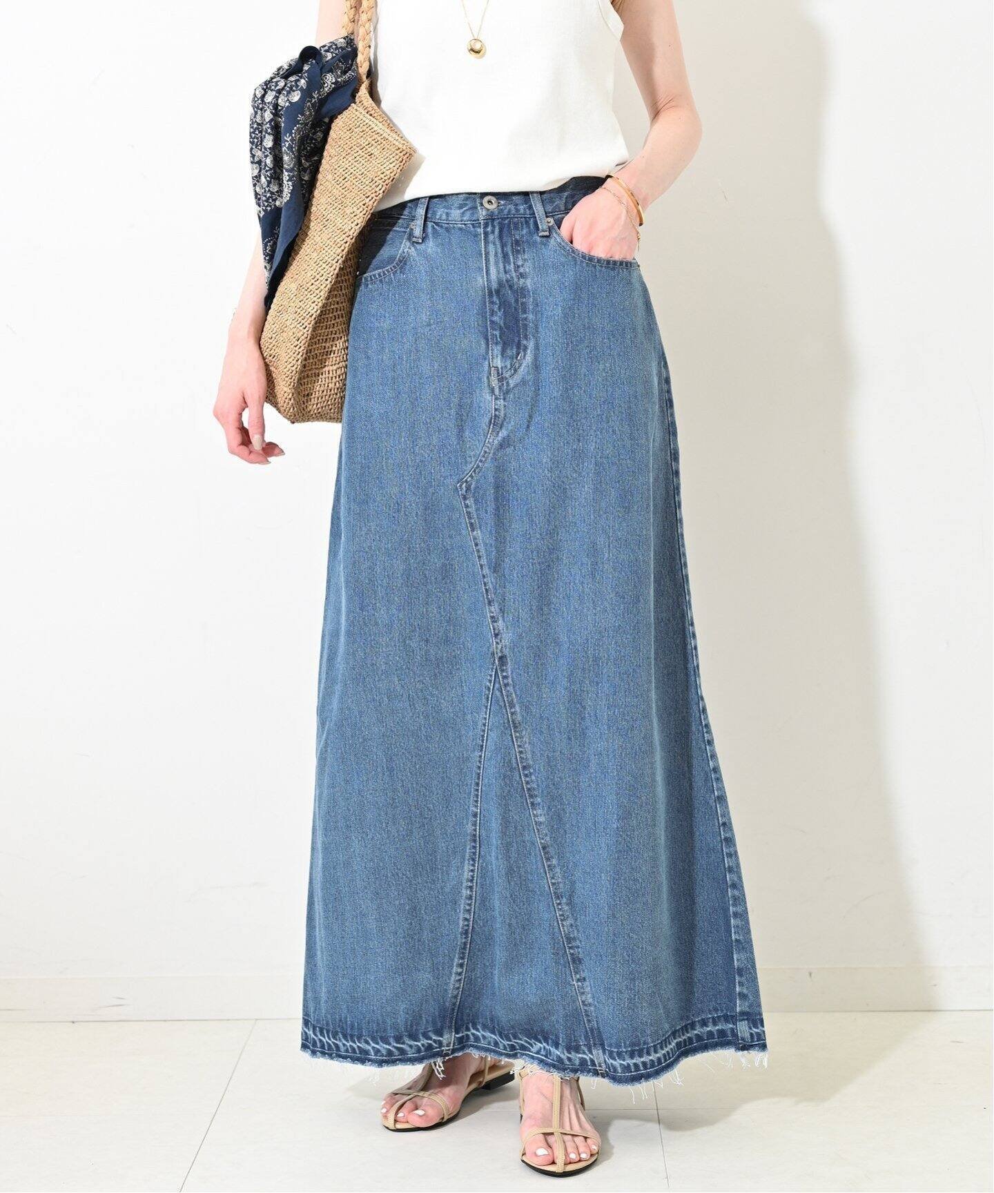 【スローブ イエナ/SLOBE IENA】のLEDENIM リメイクスリットスカート 人気、トレンドファッション・服の通販 founy(ファニー) 　ファッション　Fashion　レディースファッション　WOMEN　スカート　Skirt　2025年　2025　2025春夏・S/S　Ss,Spring/Summer,2025　おすすめ　Recommend　スリット　Slit　リネン　Linen　リメイク　Remake　 other-1|ID: prp329100004518093 ipo3291000000031935914