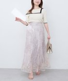 【ナチュラルクチュール/natural couture】のチュール刺繍切替スカート ピンク|ID: prp329100004518173 ipo3291000000031936632