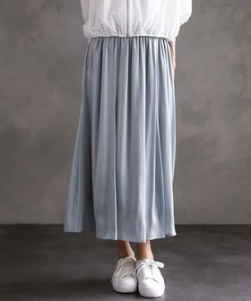 【ミッシェルクラン/MICHEL KLEIN】のシャンブレーギャザースカート 人気、トレンドファッション・服の通販 founy(ファニー) ファッション Fashion レディースファッション WOMEN スカート Skirt おすすめ Recommend ギャザー Gather サテン Satin シャンブレー Chambray トレンド Trend フォーマル Formal ポケット Pocket 人気 Popularity 洗える Washable |ID:prp329100004518185