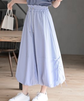 【アールピーエス/rps】のストライプサイドリボンバルーンロングスカート 人気、トレンドファッション・服の通販 founy(ファニー) ファッション Fashion レディースファッション WOMEN スカート Skirt ロングスカート Long Skirt ガーリー Girly ストライプ Stripe バルーン Balloon ポケット Pocket リボン Ribbon |ID:prp329100004518201