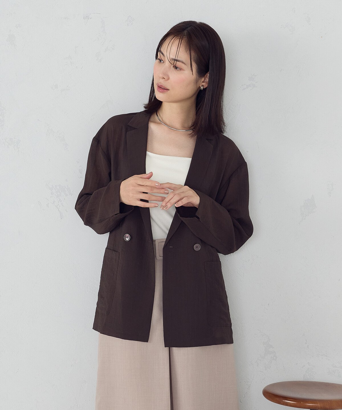 【コムサイズム/COMME CA ISM】のシア-ジャケット インテリア・キッズ・メンズ・レディースファッション・服の通販 founy(ファニー) 　ファッション　Fashion　レディースファッション　WOMEN　アウター　Coat Outerwear　ジャケット　Jackets　おすすめ　Recommend　キャミソール　Camisole　ジャケット　Jacket　ダブル　Double　ノースリーブ　No Sleeve　ポケット　Pocket　エレガント 上品　Elegant　ダークブラウン|ID: prp329100004518233 ipo3291000000032295736