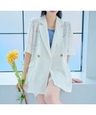 【ミスティ ウーマン/mysty woman】の【セットアップ着用可】タックスリーブアソートジャケット 人気、トレンドファッション・服の通販 founy(ファニー) ファッション Fashion レディースファッション Fashion for Women アウター Coat / Outerwear Collection レディースジャケット・軽アウター Jackets ショート Short, Short Length シンプル Simple, Minimal ジャケット Jacket, Outerwear スリーブ Sleeve, Long Sleeve / Short Sleeve セットアップ Set-Up, Coordinated Outfit デニム Denim, Jeans Material レース Lace, Lace Fabric ロング Long, Long-Length 夏 Summer 無地 Plain, Solid Color thumbnail オフホワイト05|ID: prp329100004518501 ipo3291000000033631683