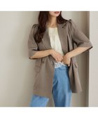 【ミスティ ウーマン/mysty woman】の【セットアップ着用可】タックスリーブアソートジャケット 人気、トレンドファッション・服の通販 founy(ファニー) ファッション Fashion レディースファッション Fashion for Women アウター Coat / Outerwear Collection レディースジャケット・軽アウター Jackets ショート Short, Short Length シンプル Simple, Minimal ジャケット Jacket, Outerwear スリーブ Sleeve, Long Sleeve / Short Sleeve セットアップ Set-Up, Coordinated Outfit デニム Denim, Jeans Material レース Lace, Lace Fabric ロング Long, Long-Length 夏 Summer 無地 Plain, Solid Color thumbnail グレージュ2|ID: prp329100004518501 ipo3291000000033631685
