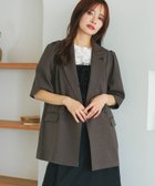 【ミスティ ウーマン/mysty woman】の【セットアップ着用可】タックスリーブアソートジャケット 人気、トレンドファッション・服の通販 founy(ファニー) ファッション Fashion レディースファッション Fashion for Women アウター Coat / Outerwear Collection レディースジャケット・軽アウター Jackets ショート Short, Short Length シンプル Simple, Minimal ジャケット Jacket, Outerwear スリーブ Sleeve, Long Sleeve / Short Sleeve セットアップ Set-Up, Coordinated Outfit デニム Denim, Jeans Material レース Lace, Lace Fabric ロング Long, Long-Length 夏 Summer 無地 Plain, Solid Color thumbnail ダークブラウン58|ID: prp329100004518501 ipo3291000000033631686