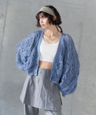 【ページボーイ/PAGEBOY】のスカシリーフニットボレロ ダストブルー84|ID: prp329100004518561 ipo3291000000031959679