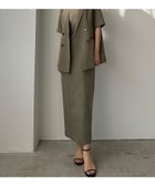 【ジュノア/JUNOAH】のLouere リネンライク半袖ジャケット+IラインキャミワンピースSET オリーブベージュ|ID: prp329100004518837 ipo3291000000031943007