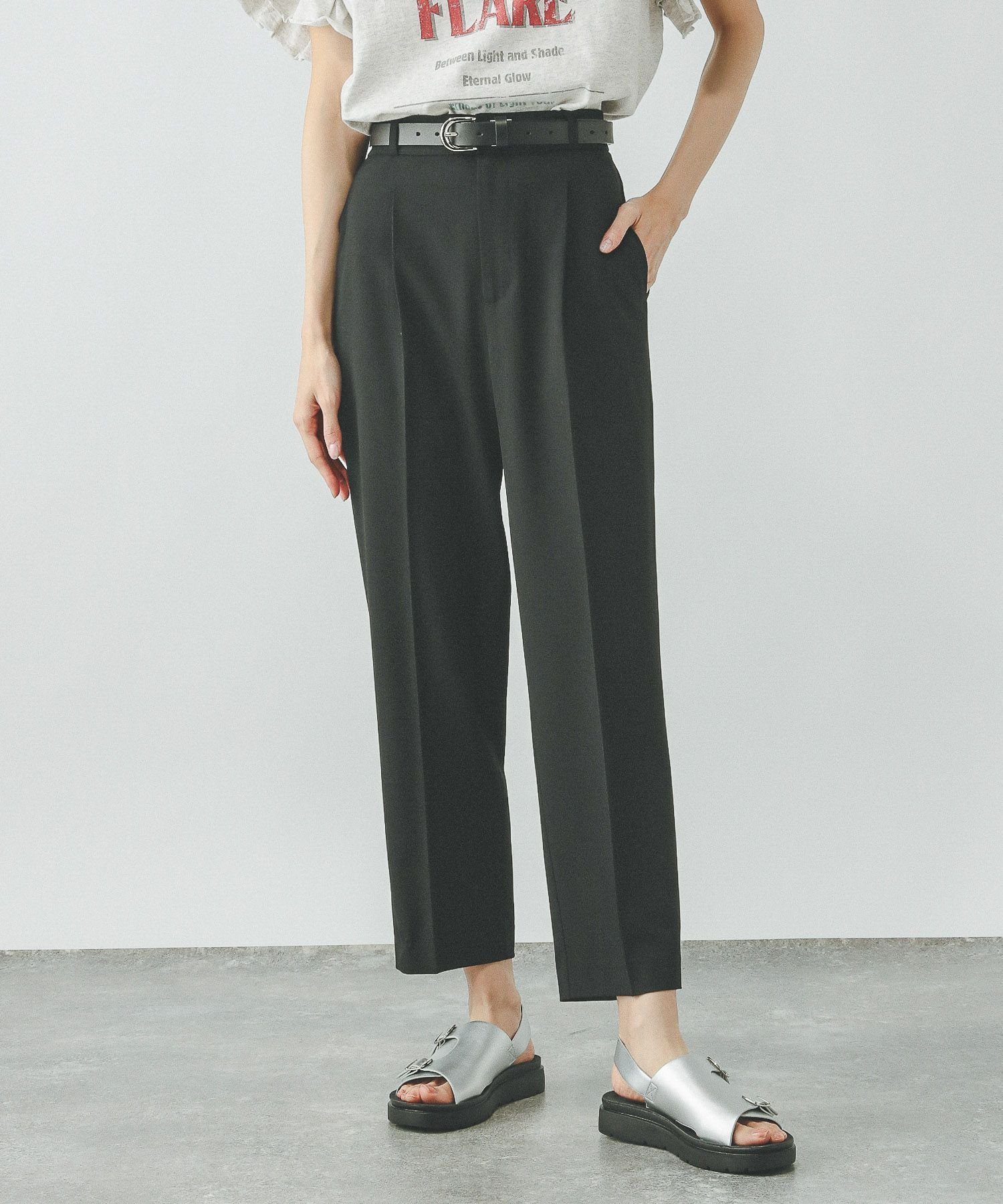 【グローバルワーク/GLOBAL WORK】のウツクシルエットDRYプレミアムテーパードパンツ/289086 インテリア・キッズ・メンズ・レディースファッション・服の通販 founy(ファニー) 　ファッション　Fashion　レディースファッション　WOMEN　パンツ　Pants　おすすめ　Recommend　キャップ　Cap　ストレッチ　Stretch　センター　Center　プレミアム　Premium　夏　Summer　春　Spring　ブラック09|ID: prp329100004518891 ipo3291000000031943386