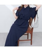 【ナチュラルクチュール/natural couture】の【WEB限定】ボウタイアシメラッフルワンピース ネイビー|ID: prp329100004518925 ipo3291000000031943791