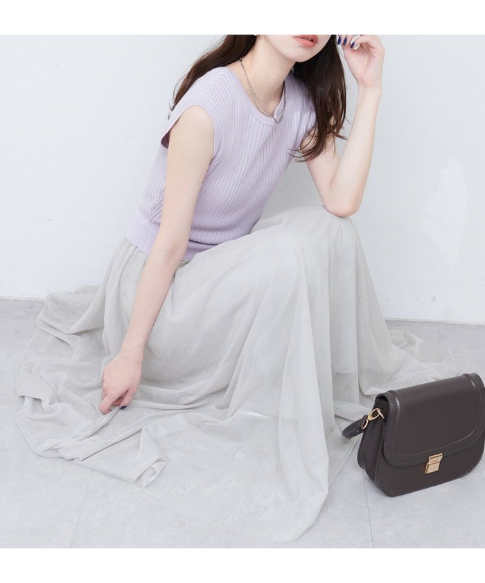 【ナチュラルクチュール/natural couture】のニット×チュールドッキングワンピース インテリア・キッズ・メンズ・レディースファッション・服の通販 founy(ファニー) https://founy.com/ ファッション Fashion レディースファッション WOMEN ワンピース Dress 2025年 2025 2025春夏・S/S Ss,Spring/Summer,2025 おすすめ Recommend カーディガン Cardigan サンダル Sandals ジャケット Jacket スニーカー Sneakers チュール Tulle ドッキング Docking フィット Fit フェミニン Feminine ポケット Pocket リブニット Rib Knit |ID: prp329100004518928 ipo3291000000031943804