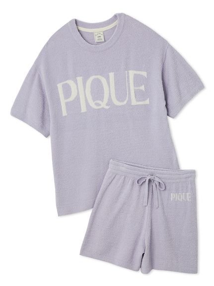 【ジェラート ピケ/gelato pique】のスムーズィーロゴジャガードプルオーバー ショートパンツセット インテリア・キッズ・メンズ・レディースファッション・服の通販 founy(ファニー) 　ファッション　Fashion　レディースファッション　WOMEN　パンツ　Pants　ハーフ / ショートパンツ　Short Pants　おすすめ　Recommend　なめらか　Smooth　イエロー　Yellow　カラフル　Colorful　ショート　Short　シンプル　Simple　セットアップ　Set Up　パジャマ　Pajamas　パーティ　Party　フロント　Front　ラベンダー　Lavender　LAV[071]|ID: prp329100004519088 ipo3291000000031945187