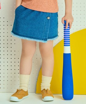 【ビーミングライフストアバイビームス/B:MING LIFE STORE by BEAMS / KIDS】のデニム キュロットパンツ(100~140cm) 25SS 人気、トレンドファッション・服の通販 founy(ファニー) ファッション Fashion キッズファッション KIDS ボトムス Bottoms/Kids 2025年 2025 2025春夏・S/S Ss,Spring/Summer,2025 キュロット Culottes ショート Short デニム Denim フリンジ Fringe ラップ Wrap |ID:prp329100004519181