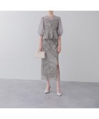 【その他のブランド/Other】のシアーパフスリーブペプラムスパンコール花柄Iラインドレス GRAY|ID: prp329100004519221 ipo3291000000031946223