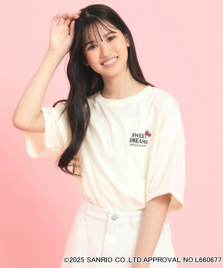 【ピンク ラテ/PINK-latte / KIDS】の【サンリオキャラクターズコラボ】バックロゴビッグTシャツ 人気、トレンドファッション・服の通販 founy(ファニー) 　ファッション　Fashion　キッズファッション　KIDS　おすすめ　Recommend　ガーリー　Girly　ビッグ　Big　プリント　Print　再入荷　Restock/Back In Stock/Re Arrival　 other-1|ID: prp329100004519292 ipo3291000000031946787