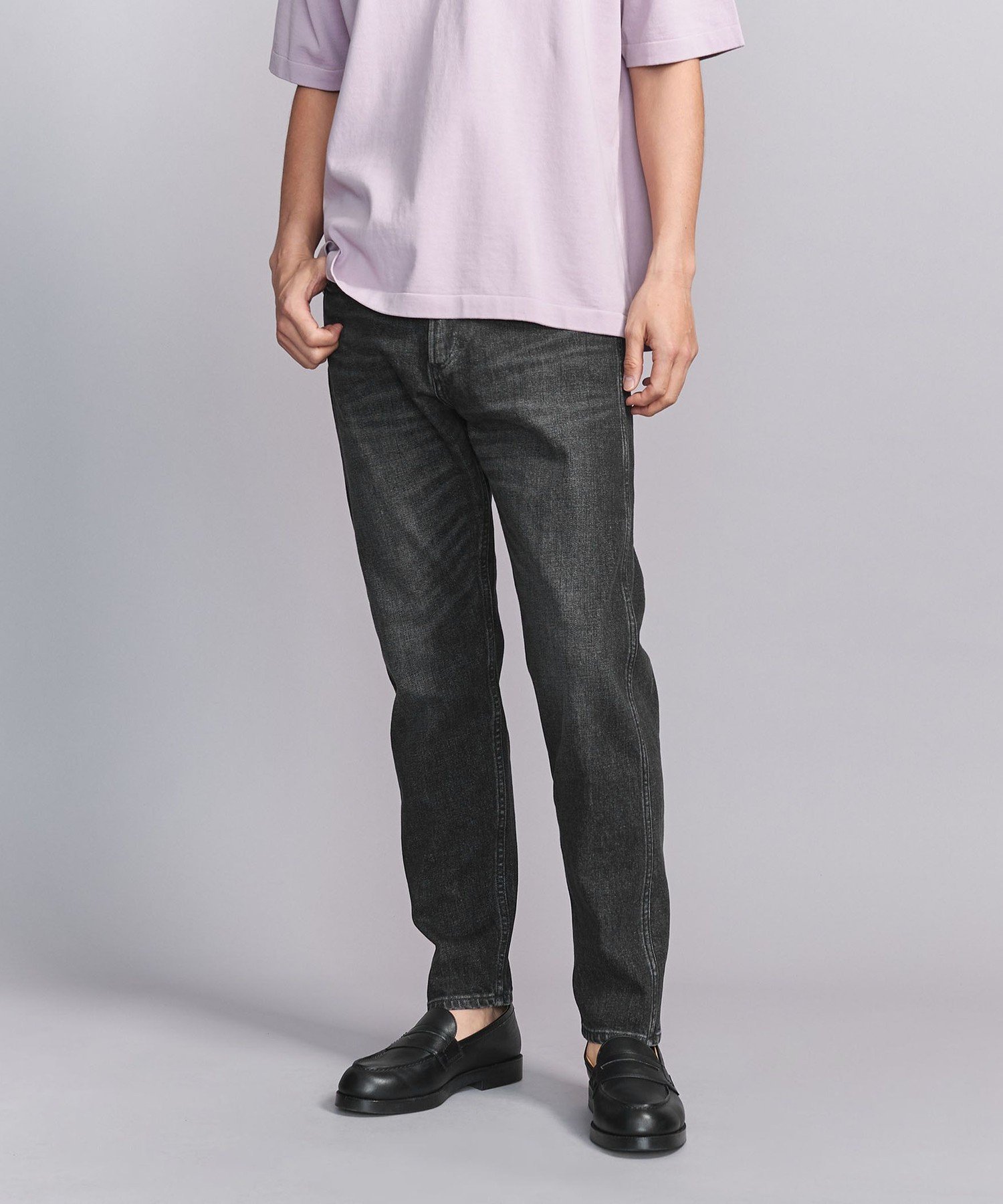【ビューティ&ユース ユナイテッドアローズ/BEAUTY&YOUTH / UNITED ARROWS / MEN】のL∞Plus 5ポケット シェービング デニムパンツ インテリア・キッズ・メンズ・レディースファッション・服の通販 founy(ファニー) 　ファッション　Fashion　メンズファッション　MEN　ボトムス　Bottoms/Men　デニムパンツ　Denim Pants　カーディガン　Cardigan　スタンダード　Standard　ストレッチ　Stretch　テーパード　Tapered　デニム　Denim　トラベル　Travel　トレンド　Trend　バランス　Balance　ベーシック　Basic　ポケット　Pocket　おすすめ　Recommend　旅行　Travel　BLACK|ID: prp329100004519478 ipo3291000000031948399