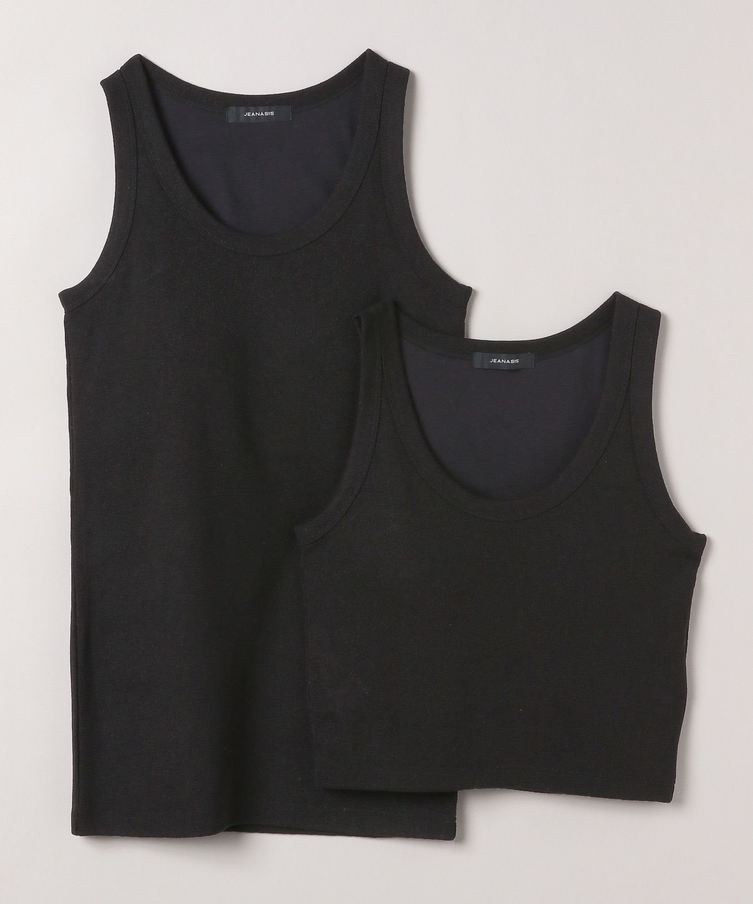 【ジーナシス/JEANASiS】のチビラメカップインタンク インテリア・キッズ・メンズ・レディースファッション・服の通販 founy(ファニー) 　ファッション　Fashion　レディースファッション　WOMEN　おすすめ　Recommend　インナー　Inner　カットソー　Cut And Sew　シンプル　Simple　ジャケット　Jacket　タンク　Tank　フィット　Fit　ベーシック　Basic　ブラック|ID: prp329100004519559 ipo3291000000031949200