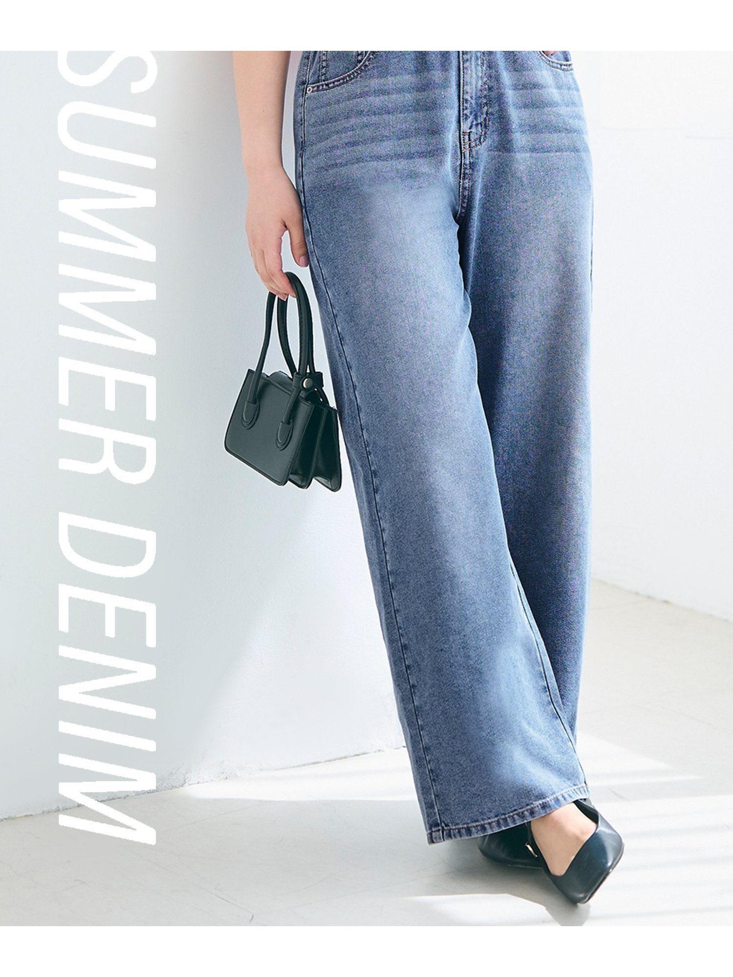 【コカ/COCA】のサマーデニムウエストゴムイージーパンツ インテリア・キッズ・メンズ・レディースファッション・服の通販 founy(ファニー) 　ファッション　Fashion　レディースファッション　WOMEN　パンツ　Pants　春　Spring　サマー　Summer　ショート　Short　デニム　Denim　ポケット　Pocket　楽ちん　Easy　ワイド　Wide　S/S・春夏　Ss・Spring/Summer　おすすめ　Recommend　夏　Summer　Blue|ID: prp329100004519617 ipo3291000000031949885
