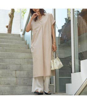 【アバハウスマヴィ/abahouse mavie】の【大人のいちまんワンピ】シルケット天竺スキッパーワンピース 人気、トレンドファッション・服の通販 founy(ファニー) ファッション Fashion レディースファッション Ladies' Fashion Online ワンピース Dress カットソー Cut And Sew シルケット Mercerization スキッパー Skipper スリット Slit ポケット Pocket 人気 Popularity |ID:prp329100004519825