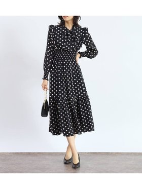 【ヴァン/Vin】のドットフレアワンピース 人気、トレンドファッション・服の通販 founy(ファニー) ファッション Fashion レディースファッション WOMEN ワンピース Dress シャーリング Shirring トレンド Trend ドット Dot フェミニン Feminine フリル Frills フロント Front リボン Ribbon |ID:prp329100004519834