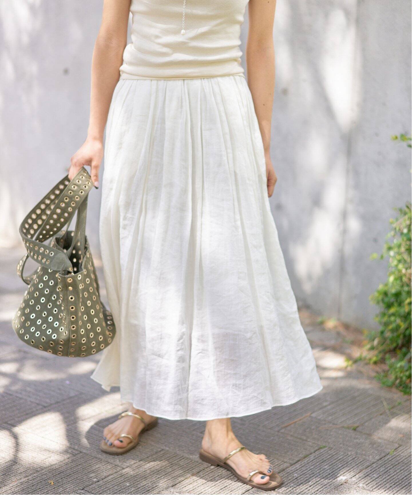 【イエナ/IENA】のラミータックギャザースカート インテリア・キッズ・メンズ・レディースファッション・服の通販 founy(ファニー) 　ファッション　Fashion　レディースファッション　WOMEN　スカート　Skirt　2025年　2025　2025春夏・S/S　Ss,Spring/Summer,2025　ギャザー　Gather　シンプル　Simple　フレア　Flare　ミモレ　Mimore　夏　Summer　春　Spring　S/S・春夏　Ss・Spring/Summer　ナチュラル|ID: prp329100004519844 ipo3291000000031953072