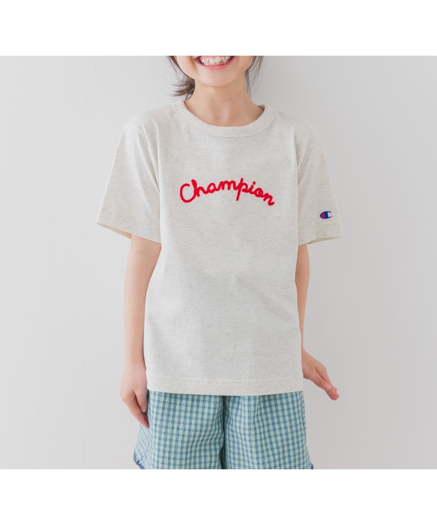 【アーバンリサーチ ドアーズ/URBAN RESEARCH DOORS / KIDS】の『別注』Champion*DOOORS チェーンステッチロゴTシャツ(KIDS) インテリア・キッズ・メンズ・レディースファッション・服の通販 founy(ファニー) 　ファッション　Fashion　キッズファッション　KIDS　2025年　2025　2025春夏・S/S　Ss,Spring/Summer,2025　ショート　Short　シンプル　Simple　スリーブ　Sleeve　チェーン　Chain　フロント　Front　別注　Special Order　夏　Summer　S/S・春夏　Ss・Spring/Summer　OATMEAL|ID: prp329100004519936 ipo3291000000031954406