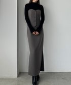 【ジュノア/JUNOAH】のLouere ビスチェ+スリットスカート ダークグレー|ID: prp329100004520023 ipo3291000000031955913