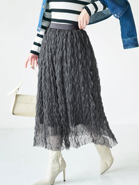 【コカ/COCA】 ウェーブチュールスカート人気、トレンドファッション・服の通販 founy(ファニー) ファッション Fashion レディースファッション WOMEN スカート Skirt |ID:prp329100004520027