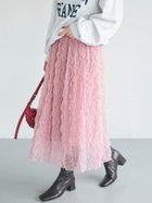 【コカ/COCA】のウェーブチュールスカート 人気、トレンドファッション・服の通販 founy(ファニー) ファッション Fashion レディースファッション WOMEN スカート Skirt thumbnail Pink|ID: prp329100004520027 ipo3291000000031956001