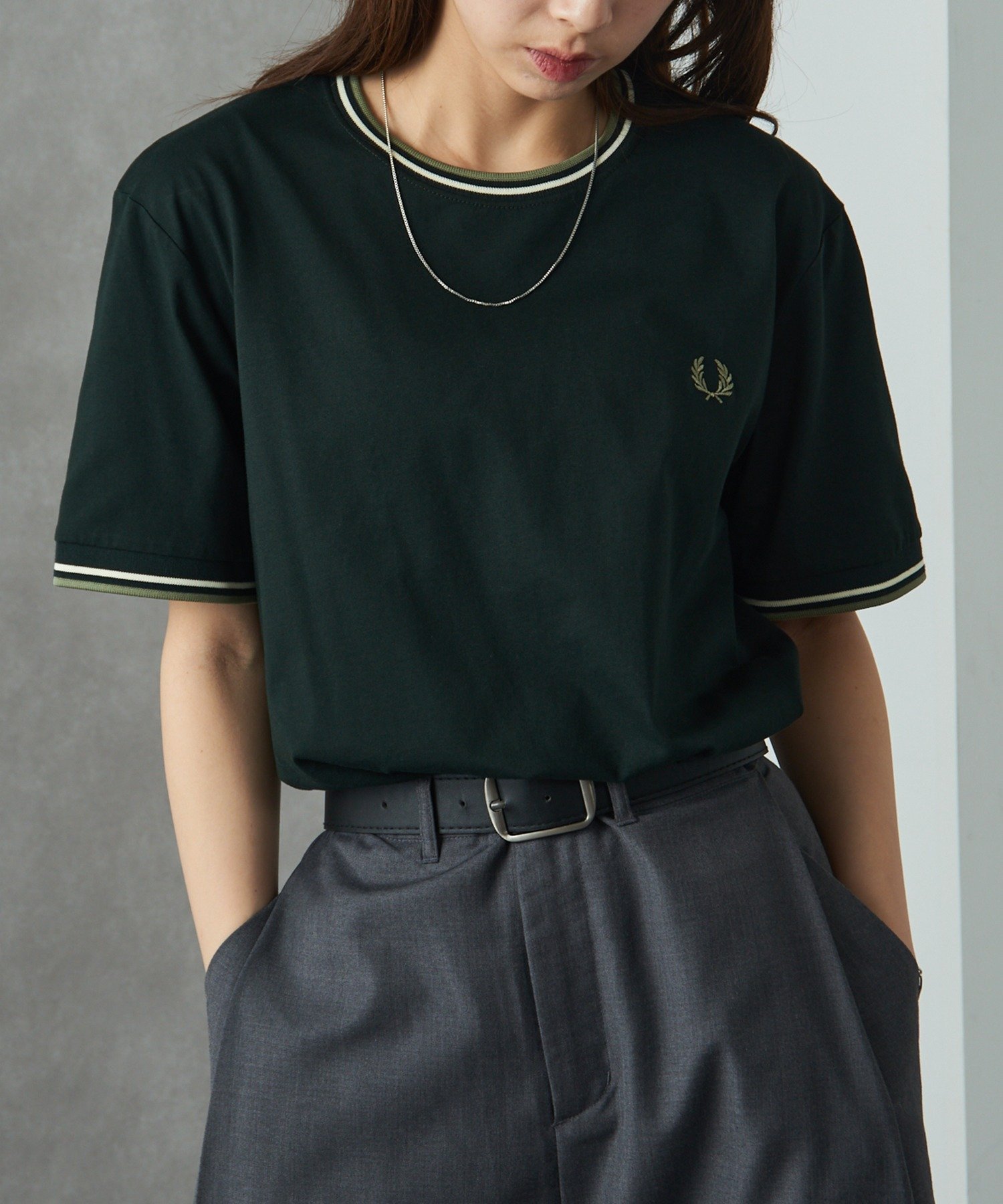 【その他のブランド/Other】のFRED PERRY/TWIN TIPPED T-SHIRT M1588 インテリア・キッズ・メンズ・レディースファッション・服の通販 founy(ファニー) 　ファッション　Fashion　レディースファッション　Fashion for Women　トップス・カットソー　Cut & Sew Tops　シャツ・ブラウス・オフィスカジュアル　Elegant Blouses & Button-Ups　ロングTシャツ・Tシャツ　Longline T-Shirts & Tees　アクセサリー　Fashion Accessories　カーゴパンツ　Cargo Pants, Utility Pants　クラシック　Classic, Timeless Style　軽量　Lightweight, Ultra Light　サンダル　Sandals, Summer Shoes　シルバー　Silver, Metallic Silver　シンプル　Simple, Minimal　スニーカー　Sneakers, Trainers　スラックス　Slacks, Dress Pants　デニム　Denim, Jeans Material　トレンド　Trend, Trending Now　人気　Popular, Best Seller　ハーフ　Half, Half-Length　フィット　Fit, Slim Fit　フォーマル　Formal, Dressy　ボトム　Bottoms, Lower Wear　ポロシャツ　Polo Shirt, Collared Tee　モッズコート　Mods Coat, Military Parka　レギュラー　Regular, Standard Fit　ワンポイント　One Point, Statement Accent　再入荷　Restock / Back in Stock　おすすめ　Recommended / Our Picks　エレガント 上品　Elegant　GRN1|ID: prp329100004520098 ipo3291000000032655437