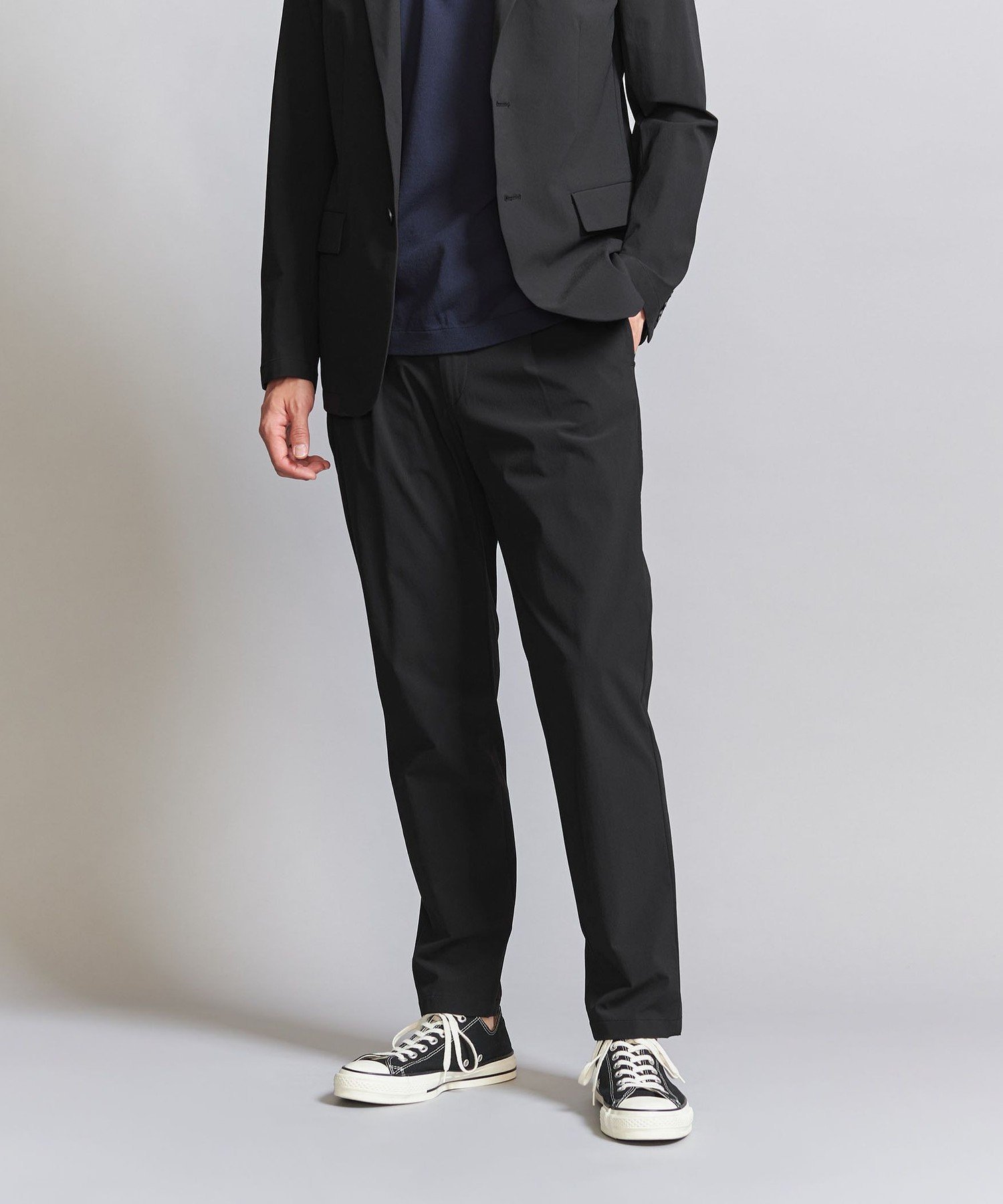 【ビューティ&ユース ユナイテッドアローズ/BEAUTY&YOUTH / UNITED ARROWS / MEN】のコーデュラナイロン 1プリーツ テーパード パンツ -セットアップ対応・マルチ機能- インテリア・キッズ・メンズ・レディースファッション・服の通販 founy(ファニー) 　ファッション　Fashion　メンズファッション　MEN　ボトムス　Bottoms/Men　ウォッシャブル　Washable　クッション　Cushion　コイン　Coin　吸水　Water Absorption　シャーリング　Shirring　ジャケット　Jacket　ストレッチ　Stretch　スマート　Smart　セットアップ　Set Up　ダメージ　Damage　テーパード　Tapered　ドローコード　Draw Cord　ハーフ　Half　フィット　Fit　プリーツ　Pleats　ポケット　Pocket　別注　Special Order　モバイル　Mobile　BLACK|ID: prp329100004520125 ipo3291000000031957705