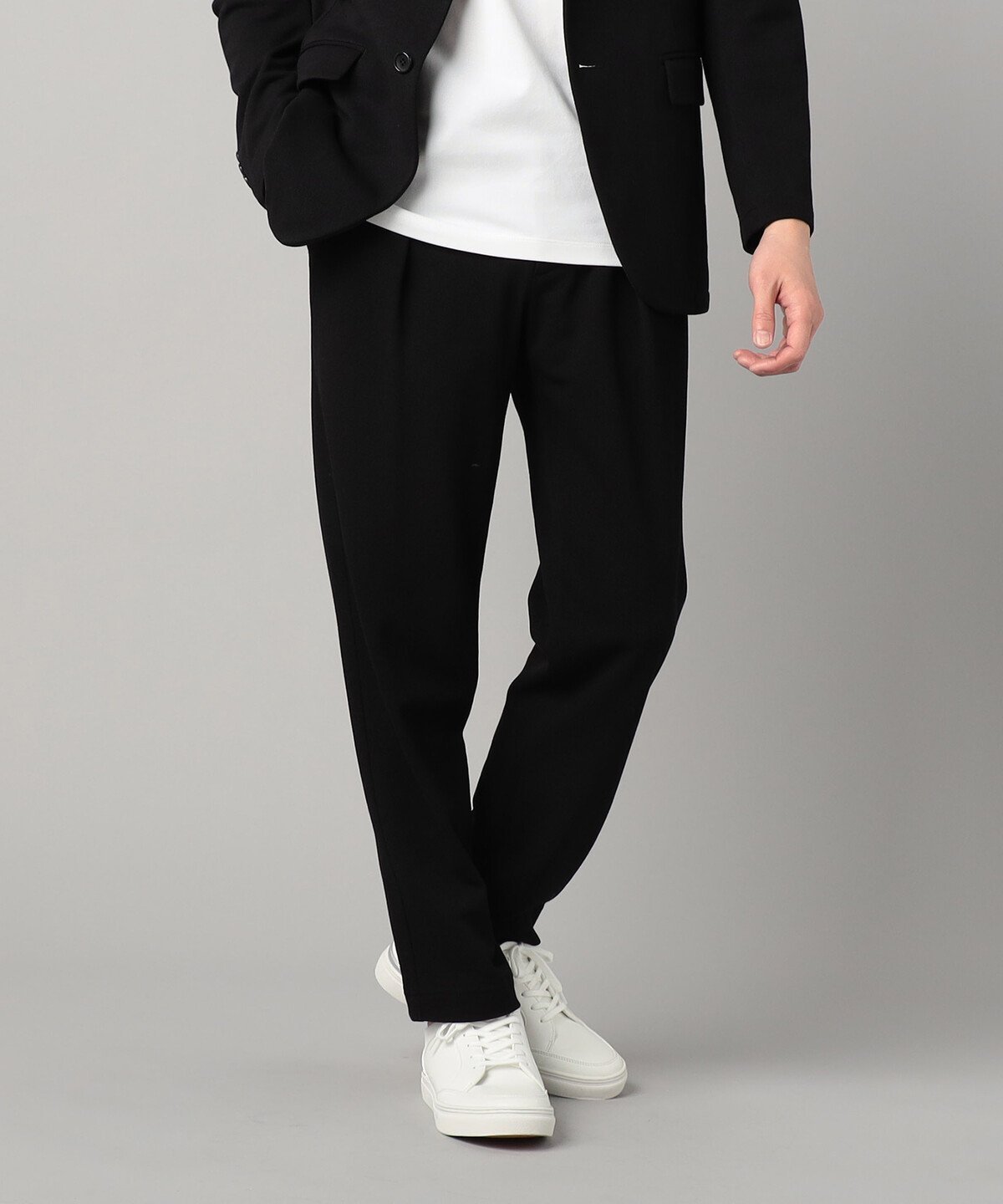 【コムサ メン/COMME CA / MEN】の【セットアップ対応】泉州編み和紙カノコ インタックパンツ インテリア・キッズ・メンズ・レディースファッション・服の通販 founy(ファニー) 　ファッション　Fashion　メンズファッション　MEN　ボトムス　Bottoms/Men　ウォッシャブル　Washable　吸水　Water Absorption　ジャケット　Jacket　スピンドル　Spindle　セットアップ　Set Up　ブラック|ID: prp329100004520136 ipo3291000000031957875