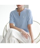 【ピエロ/Pierrot】の【U.S.POLO ASSN.】キーネックデザインカーディガン ライトブルー×オフホワイト|ID: prp329100004520226 ipo3291000000031959129