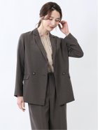 【タカキュー/TAKA-Q】の杢調 ダブルジャケット こげ茶(セットアップ可能) 人気、トレンドファッション・服の通販 founy(ファニー) ファッション Fashion レディースファッション WOMEN アウター Coat Outerwear ジャケット Jackets クラシック Classic シンプル Simple ジャケット Jacket セットアップ Set Up ダブル Double フラップ Flap ベーシック Basic ポケット Pocket 夏 Summer 洗える Washable thumbnail 35こげ茶|ID: prp329100004520309 ipo3291000000031960615