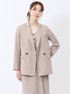 【タカキュー/TAKA-Q】の杢調 ダブルジャケット ベージュ(セットアップ可能) 人気、トレンドファッション・服の通販 founy(ファニー) ファッション Fashion レディースファッション WOMEN アウター Coat Outerwear ジャケット Jackets クラシック Classic シンプル Simple ジャケット Jacket セットアップ Set Up ダブル Double フラップ Flap ベーシック Basic ポケット Pocket 夏 Summer 洗える Washable thumbnail 33ベージュ|ID: prp329100004520310 ipo3291000000031960619