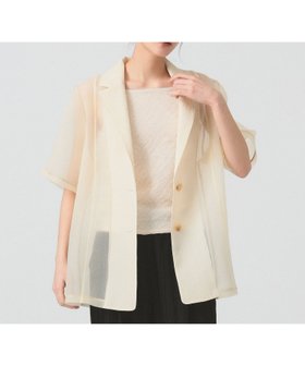 【ビームス ウイメン/BEAMS】の【シアー/半袖/きれいめ】オーガンジー ハーフスリーブ ジャケット 25SS 人気、トレンドファッション・服の通販 founy(ファニー) ファッション Fashion レディースファッション WOMEN アウター Coat Outerwear ジャケット Jackets 2025年 2025 2025春夏・S/S Ss,Spring/Summer,2025 オーガンジー Organdy シアー Sheer ジャケット Jacket スリーブ Sleeve ハーフ Half 半袖 Short Sleeve |ID:prp329100004520444