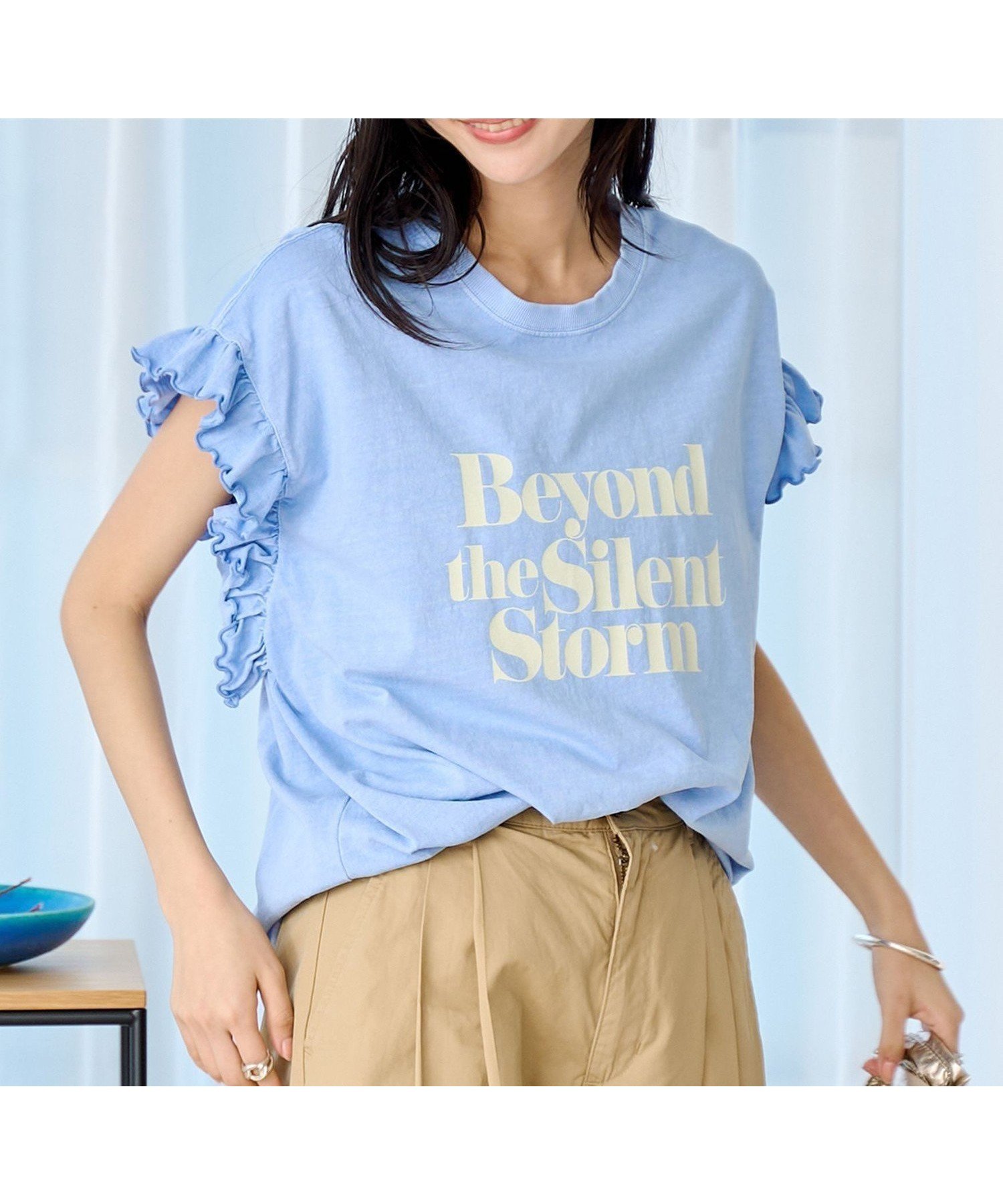 【コーエン/COEN】のピグメントアソートフリルTシャツ インテリア・キッズ・メンズ・レディースファッション・服の通販 founy(ファニー) 　ファッション　Fashion　レディースファッション　WOMEN　トップス・カットソー　Tops/Tshirt　シャツ/ブラウス　Shirts/Blouses　ロング / Tシャツ　T-Shirts　おすすめ　Recommend　スリーブ　Sleeve　フリル　Frills　フレンチ　French　プリント　Print　ヴィンテージ　Vintage　半袖　Short Sleeve　夏　Summer　春　Spring　S/S・春夏　Ss・Spring/Summer　COBALT|ID: prp329100004520823 ipo3291000000031970342