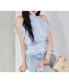 【ナイスクラップ/NICE CLAUP】のバックリボンアメスリブラウス サックスブルー|ID: prp329100004520908 ipo3291000000032626917