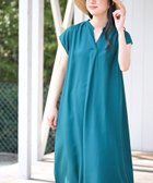 【アールピーエス/rps】のレーヨンノーカラースキッパーワンピース グリーン|ID: prp329100004521210 ipo3291000000032749415