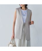 【ロートレ アモン/LAUTRE AMONT】のVカラーリネンライクジレ≪洗濯機で洗える≫ ベージュ|ID: prp329100004521263 ipo3291000000031976414