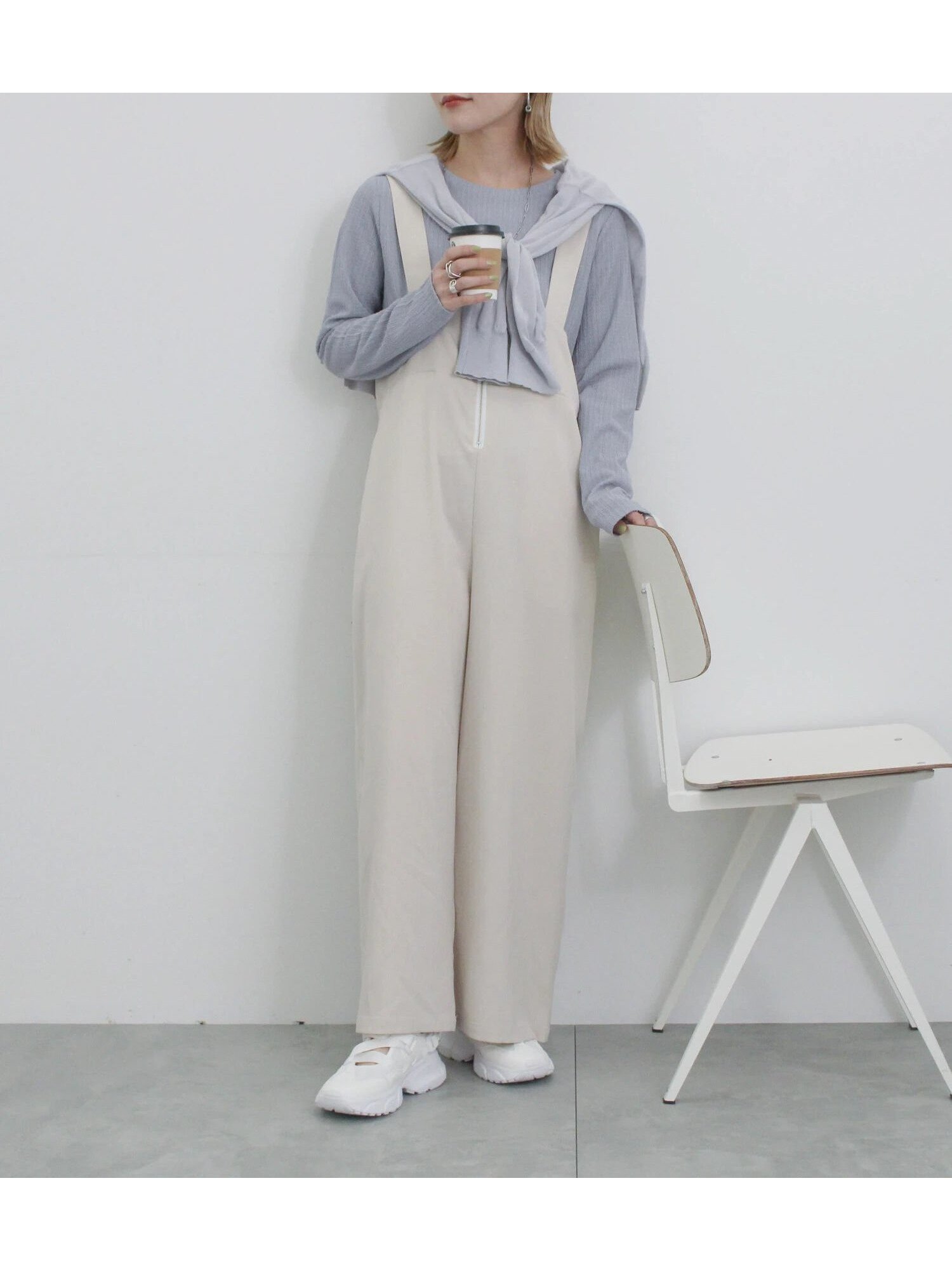 【サマンサモスモス/Samansa Mos2】のフロントジップサロペット インテリア・キッズ・メンズ・レディースファッション・服の通販 founy(ファニー) 　ファッション　Fashion　レディースファッション　WOMEN　ワンピース　Dress　サロペット　Salopette　おすすめ　Recommend　サロペット　Overalls　センター　Center　パーカー　Hoodie　マニッシュ　Mannish　キナリ|ID: prp329100004521401 ipo3291000000031977804