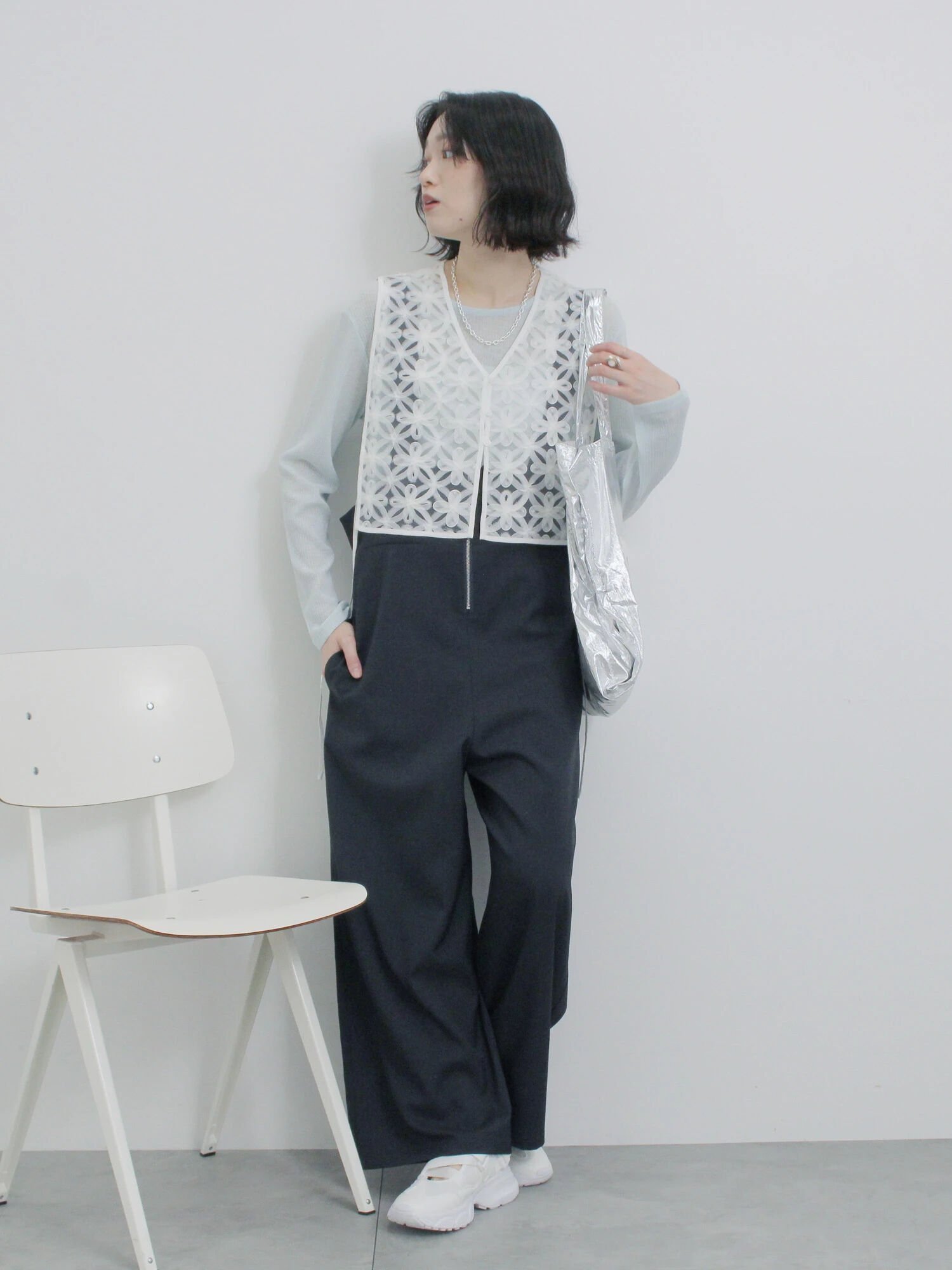 【サマンサモスモス/Samansa Mos2】のフロントジップサロペット インテリア・キッズ・メンズ・レディースファッション・服の通販 founy(ファニー) 　ファッション　Fashion　レディースファッション　WOMEN　ワンピース　Dress　サロペット　Salopette　おすすめ　Recommend　サロペット　Overalls　センター　Center　パーカー　Hoodie　マニッシュ　Mannish　ネイビー|ID: prp329100004521401 ipo3291000000031977806