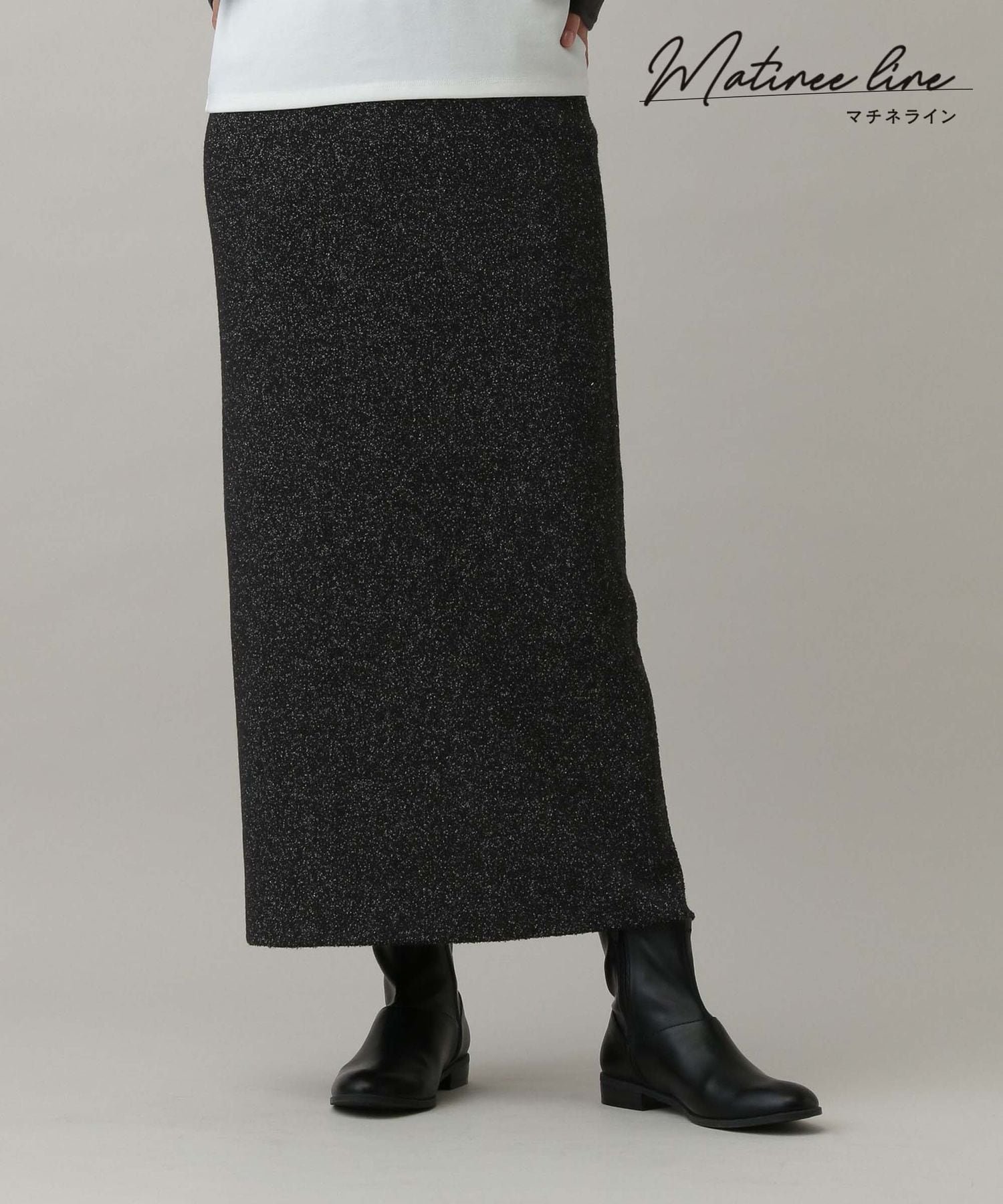 【グローバルワーク/GLOBAL WORK】のMATINEE LINE/ブークレニットスカート/288739 インテリア・キッズ・メンズ・レディースファッション・服の通販 founy(ファニー) 　ファッション　Fashion　レディースファッション　WOMEN　スカート　Skirt　カーディガン　Cardigan　シャイニー　Shiny　スウェット　Sweat　セットアップ　Set Up　エレガント 上品　Elegant　ブラック09|ID: prp329100004521526 ipo3291000000031979208