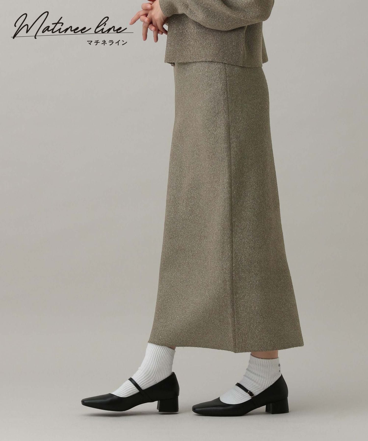 【グローバルワーク/GLOBAL WORK】のMATINEE LINE/ブークレニットスカート/288739 インテリア・キッズ・メンズ・レディースファッション・服の通販 founy(ファニー) 　ファッション　Fashion　レディースファッション　WOMEN　スカート　Skirt　カーディガン　Cardigan　シャイニー　Shiny　スウェット　Sweat　セットアップ　Set Up　エレガント 上品　Elegant　カーキブラウン74|ID: prp329100004521526 ipo3291000000031979209