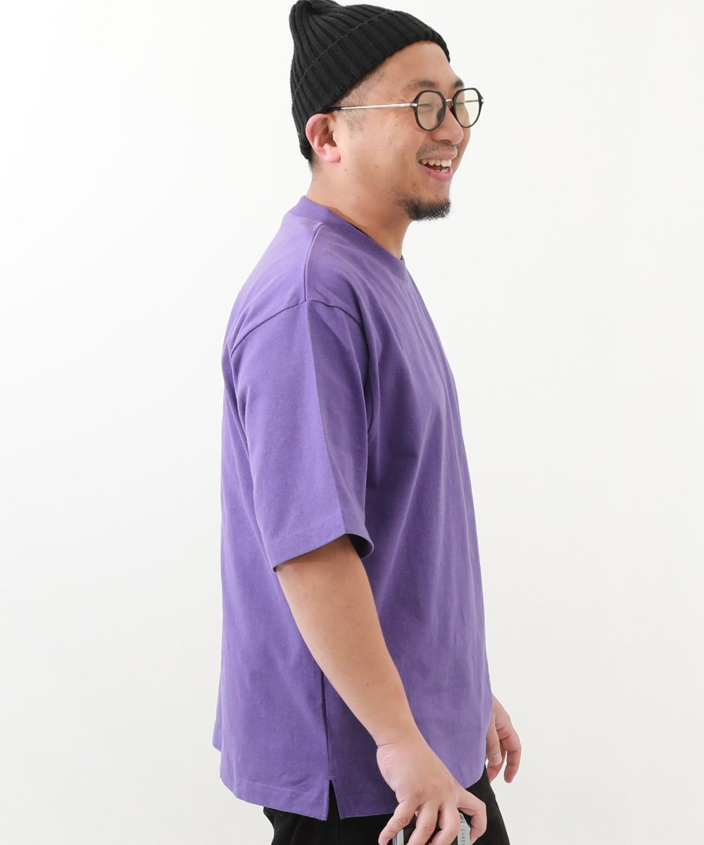 【デビロック/devirock / KIDS】の綿100% お洗濯してもよれにくい ビッグシルエット 大人 半袖Tシャツ Tシャツ トップス 25SS インテリア・キッズ・メンズ・レディースファッション・服の通販 founy(ファニー) 　ファッション　Fashion　キッズファッション　KIDS　トップス・カットソー　Tops/Tees/Kids　2025年　2025　2025春夏・S/S　Ss,Spring/Summer,2025　ビッグ　Big　半袖　Short Sleeve　バイオレット|ID: prp329100004521628 ipo3291000000031980069