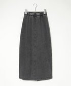 【ヴァンス エクスチェンジ/VENCE EXCHANGE】のカットデニムナロースカート 人気、トレンドファッション・服の通販 founy(ファニー) ファッション Fashion レディースファッション WOMEN スカート Skirt おすすめ Recommend カットソー Cut And Sew シューズ Shoes ジャケット Jacket スウェット Sweat スニーカー Sneakers スリット Slit デニム Denim バレエ Ballet thumbnail ブラック|ID: prp329100004521687 ipo3291000000031980497