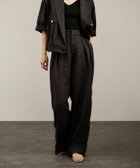 【サロン アダム エ ロペ/SALON adam et rope'】のリネンツイルタックパンツ セットアップ対応 人気、トレンドファッション・服の通販 founy(ファニー) ファッション Fashion レディースファッション WOMEN セットアップ Setup パンツ Pants 洗える Washable シューズ Shoes スラックス Slacks セットアップ Set Up ツイル Twill ブルゾン Blouson ポケット Pocket リネン Linen ワイド Wide おすすめ Recommend 夏 Summer thumbnail ブラック(01)|ID: prp329100004521743 ipo3291000000031981156