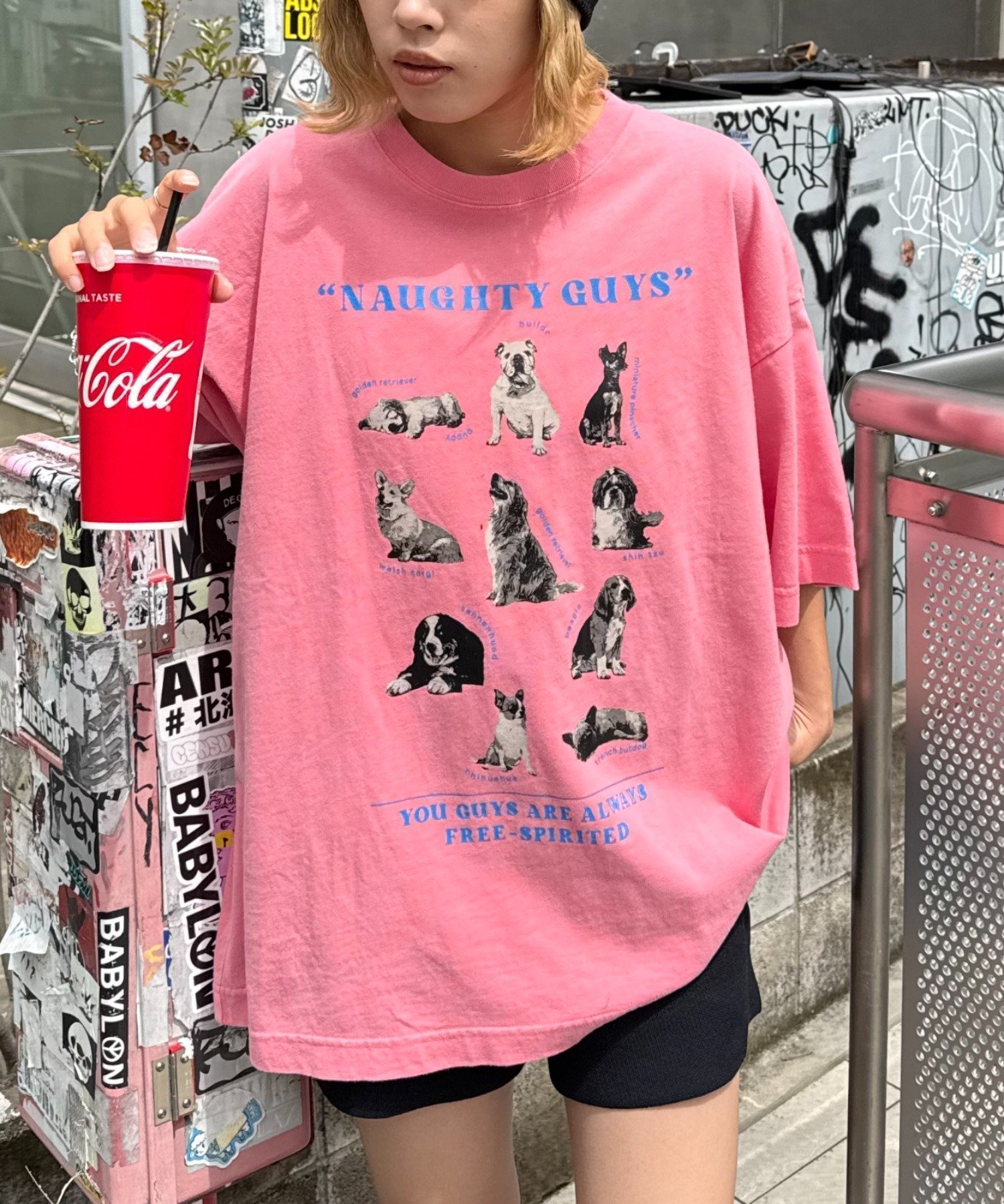 【チャオパニックティピー/CIAOPANIC TYPY】の【SOUNDS GOOOOD】パウダー加工プリント 刺繍TEE インテリア・キッズ・メンズ・レディースファッション・服の通販 founy(ファニー) 　ファッション　Fashion　レディースファッション　Fashion for Women　カリフォルニア　California, Cali Style　カーゴパンツ　Cargo Pants, Utility Pants　ガーリー　Girly, Feminine Style　シンプル　Simple, Minimal　スウェット / スエット　Sweatshirt, Sweatwear　デニム　Denim, Jeans Material　トレンド　Trend, Trending Now　パウダー　Powder, Soft Tone　プリント　Print, Printed Pattern　ミックス　Mix, Mixed Style　モノトーン　Monotone, Black and White　リアル　Real, Realistic　リラックス　Relax, Relaxed Fit　A/W・秋冬　Autumn/Winter　ピンク|ID: prp329100004521834 ipo3291000000033699470