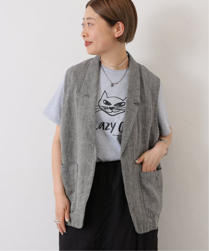 【その他のブランド/Other】のリネンヘリン ガウンベスト インテリア・キッズ・メンズ・レディースファッション・服の通販 founy(ファニー) https://founy.com/ ファッション Fashion レディースファッション WOMEN アウター Coat Outerwear トップス・カットソー Tops/Tshirt ベスト/ジレ Gilets/Vests 2025年 2025 2025春夏・S/S Ss,Spring/Summer,2025 ガウン Gown パッチ Patch ヘリンボーン Herringbone ベスト Vest ポケット Pocket リネン Linen |ID: prp329100004522090 ipo3291000000031985515
